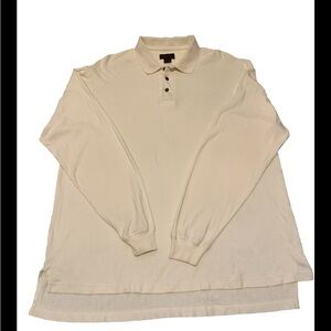 Saddlebred Men’s Pullover Cream Long Sleeves 2XL w Collar